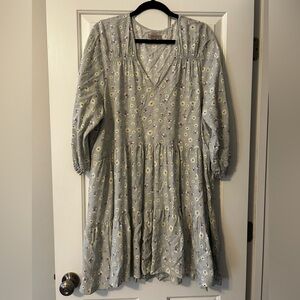 Wonderly Women’s Dress in Light Green with Floral Pattern Size 1X
